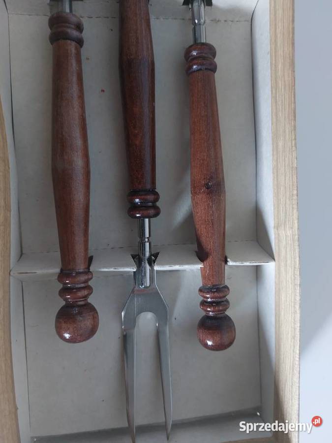 drewniany zestaw stołowy retro PRL kuchnia Poznań