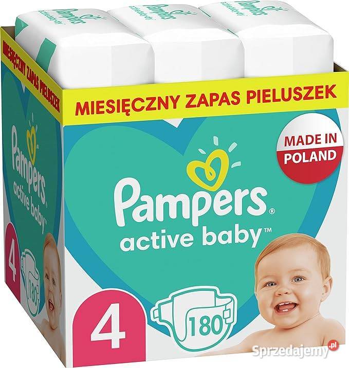 Pampers Pieluchy Active Baby 4 914 180 na Pieluszki i chusteczki dolnośląskie Wrocław