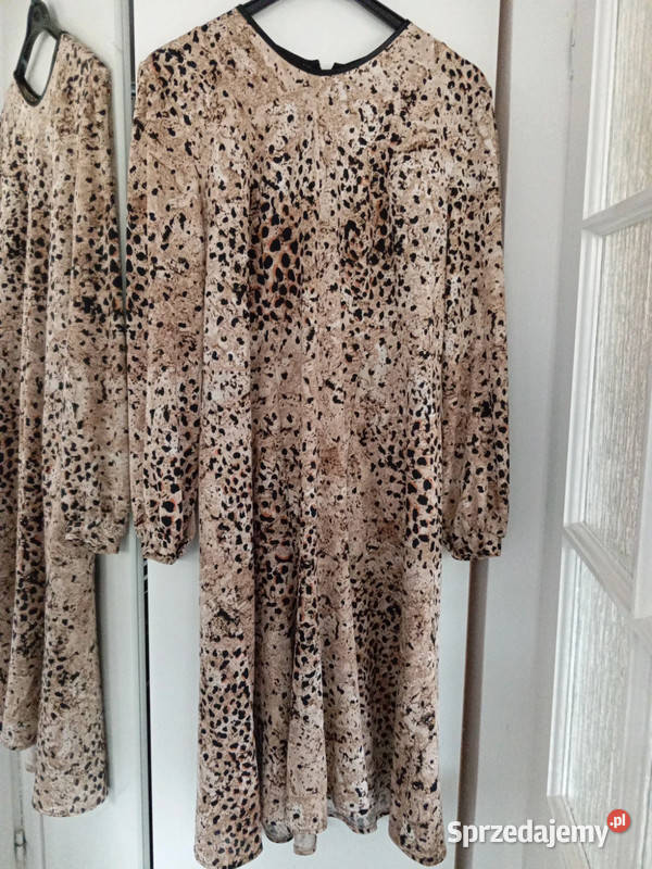 Sukienka Panterka XL Długa Vintage Bydgoszcz