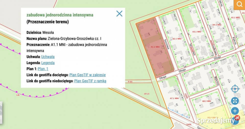Działka budowlana 1823 m w WAW Wesoła 1823m2 Warszawa sprzedam