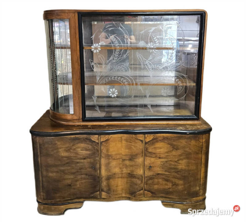 Piękny kredens stara komoda witryna z nadstawką śląskie Pszczyna sprzedam