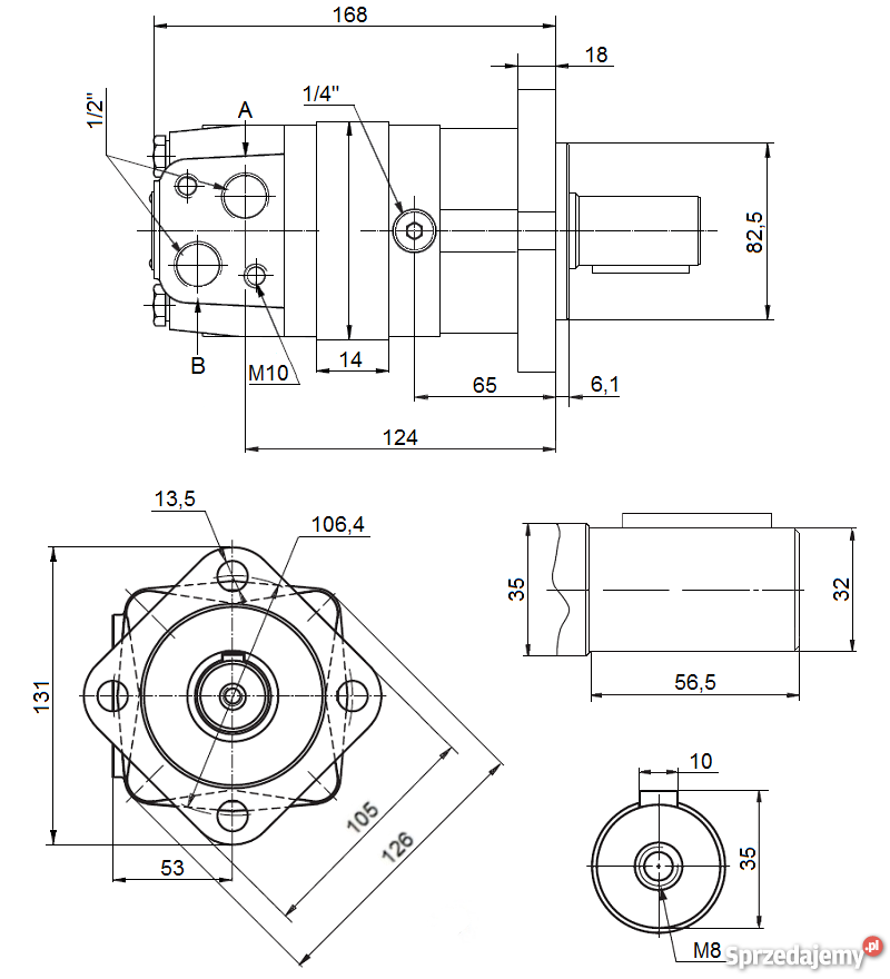 SILNIK HYDRAULICZNY BMR SMR OMP 315 3 ALSG3 GR3 Solec Kujawski sprzedam
