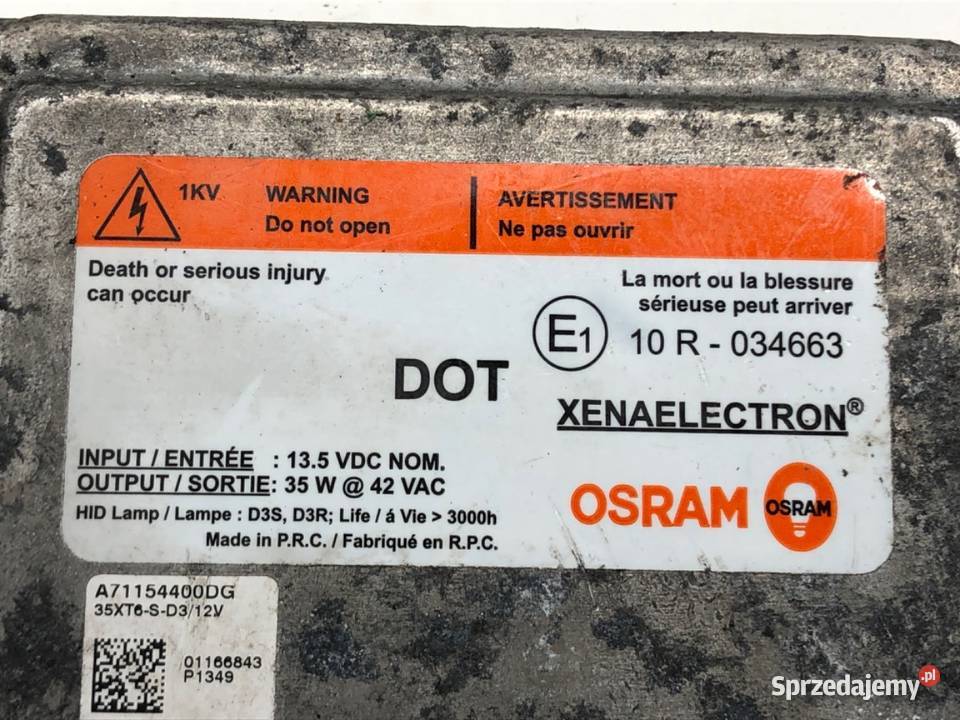 PRZETWORNICA XENON HYUNDAI ix35 10R034663 MODUŁ Przetwornice