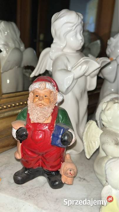 Figurka Mikołaja z pieskiem 45 Wys 12 Podstawa o Gdańsk
