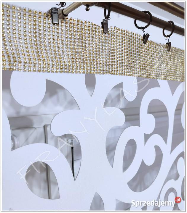 Zestaw panel zasłony firanki gotowe ażury Nysa
