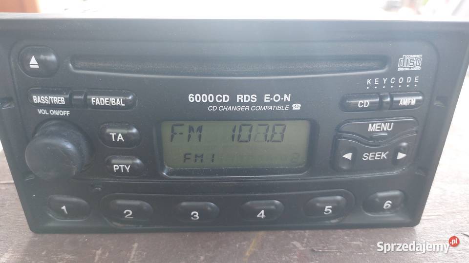 Radio 6000CD Transit FOCUS MONDEO FIESTA KOD lubuskie Skwierzyna