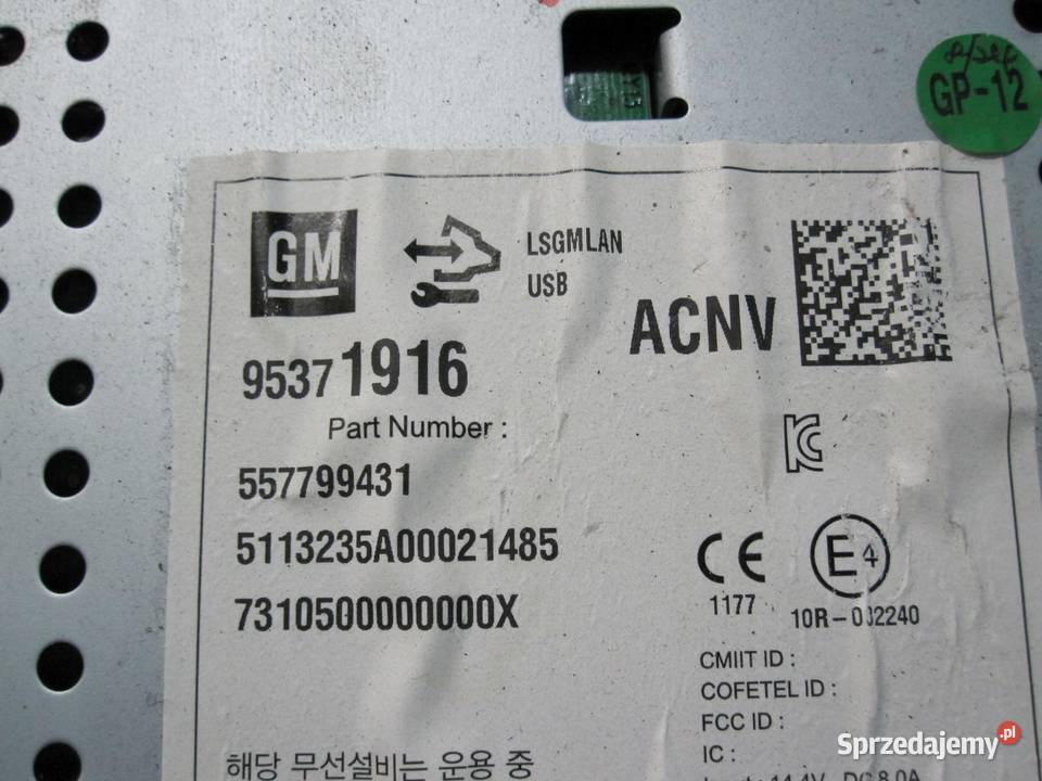 OPEL MOKKA A 13r radio CD 95371916