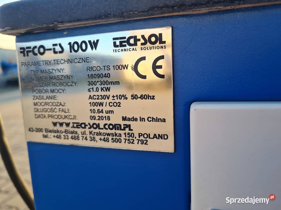 Znakowarka laserowa RF COTS 100W CO2 Dąbrowa Tarnowska