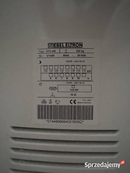 Sprzedam 3 piece akumulacyjne Stiebel Eltron ETS małopolskie Kraków