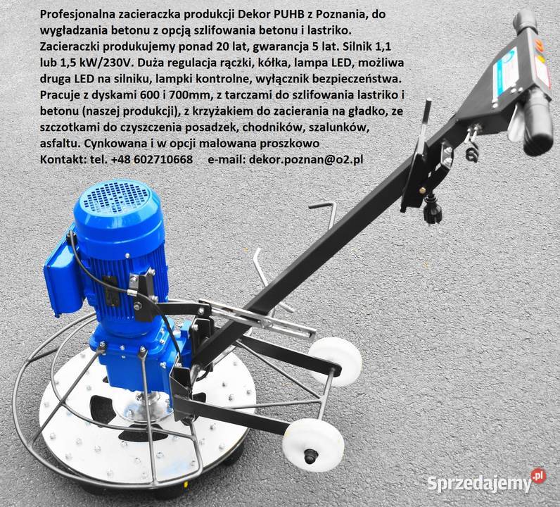 Zacieraczka do betonu wielkopolskie Poznań sprzedam