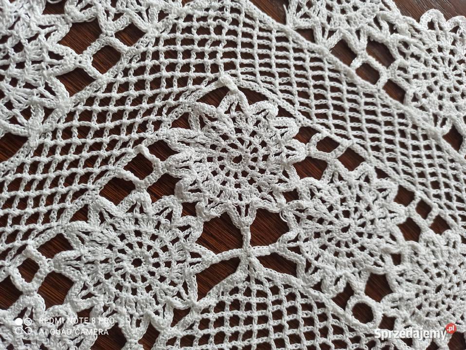 Serweta ręcznie robiona biały Białystok