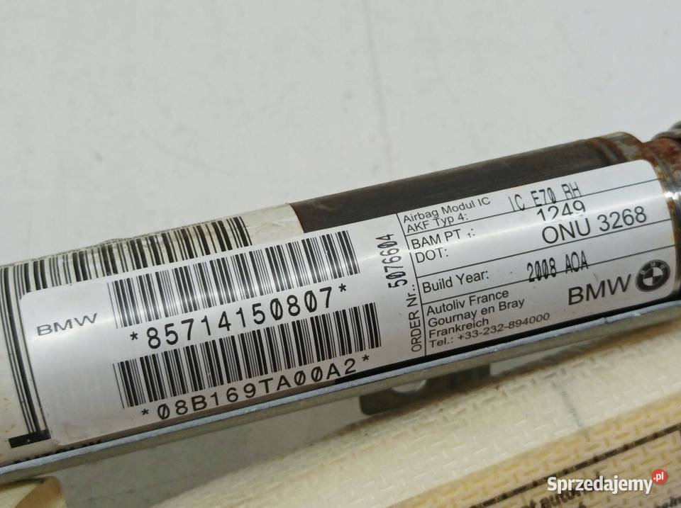 KURTYNA PRAWA 5076604 Bmw X5 II 20062013 E70