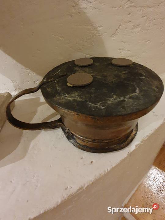 stary DZBANEK miedziany z uchwytem Lublin