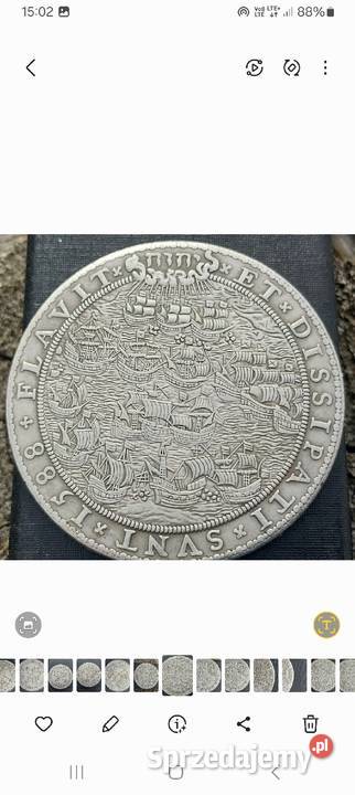 Moneta Ducat 1588 z imieniem Boga JHWH Holandia dolnośląskie