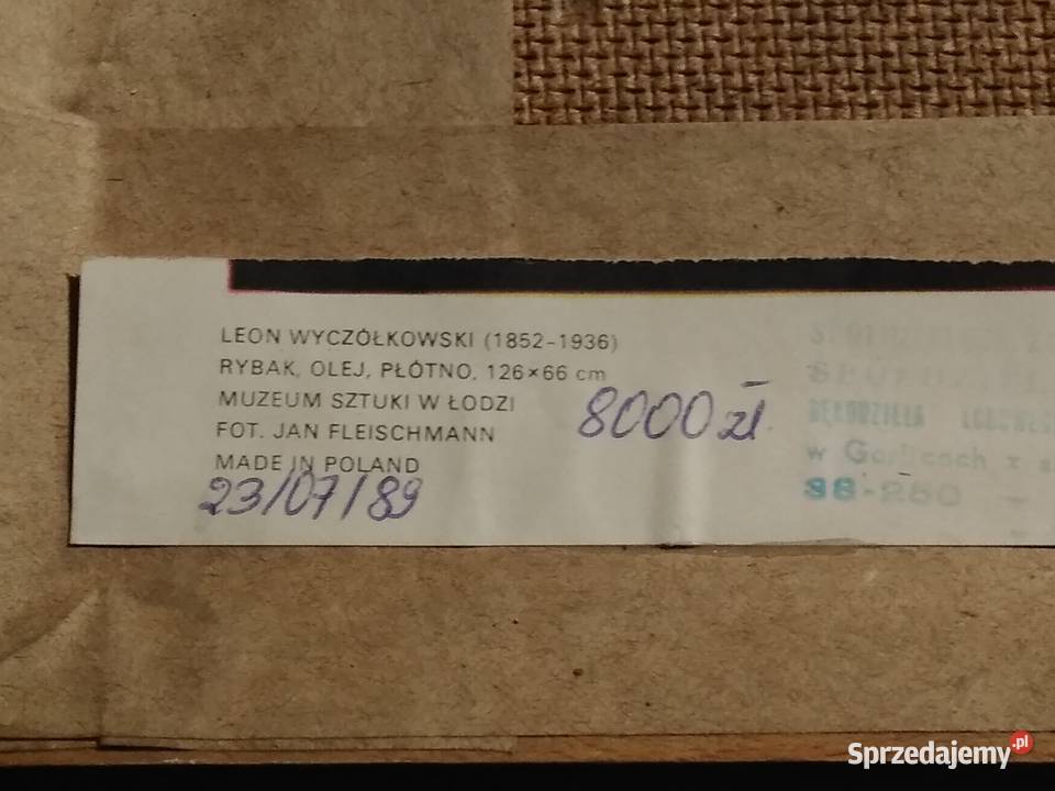 Stary obraz reprodukcja Rybak Leona Dąbrowa Górnicza