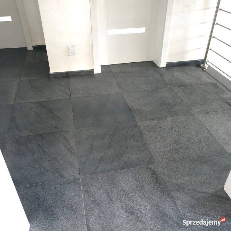 Płytki Kam Kwarcyt Black Galaxy Leather 60x60x12 Dom i Ogród Łódź