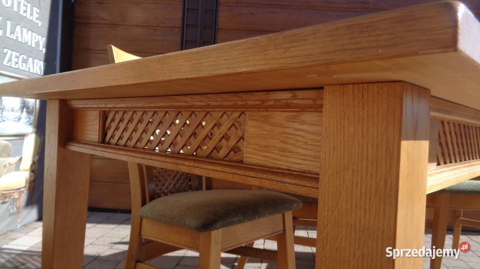 stół i 4 krzesła komplet wielkopolskie Mielnica Duża