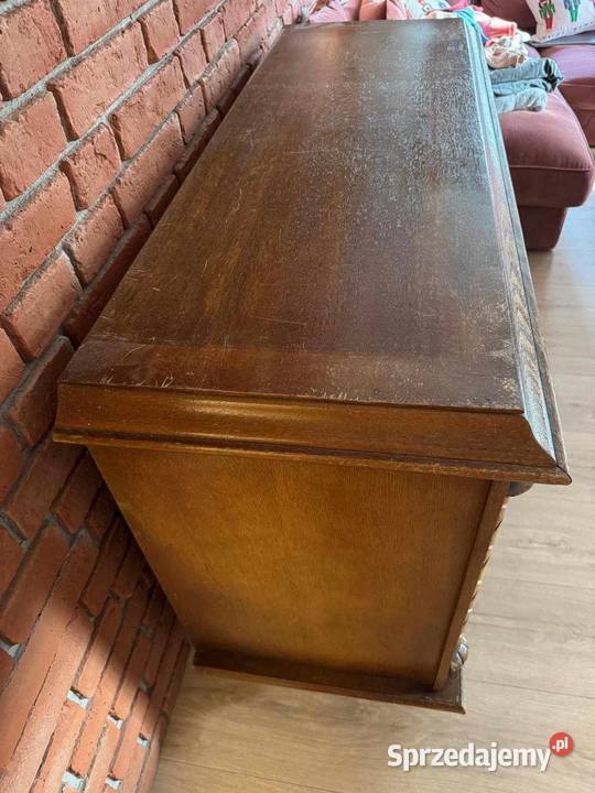 Zabytkowa komoda regał kredens Zdobiona XX Wiek Przasnysz