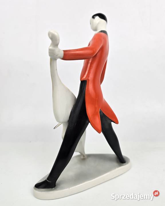 Kontrabasista styl Art Deco Zsolnay Torok Janos Antyki, Sztuka, Kolekcje Warszawa