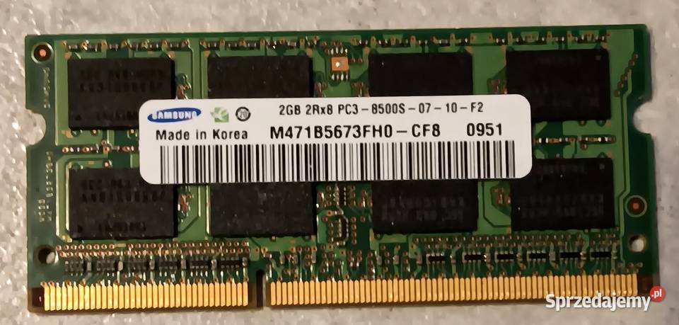 Pamięć do laptopa 2GB DDR3 Samsung PC38500S opolskie Opole