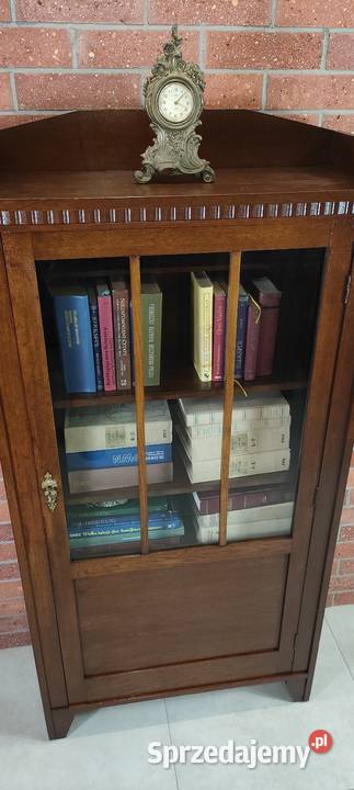Piękna biblioteka witryna dębowa Łagów