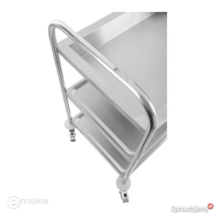 Wózek kelnerski 3 półki stal szlachetna kółka z Poczesna