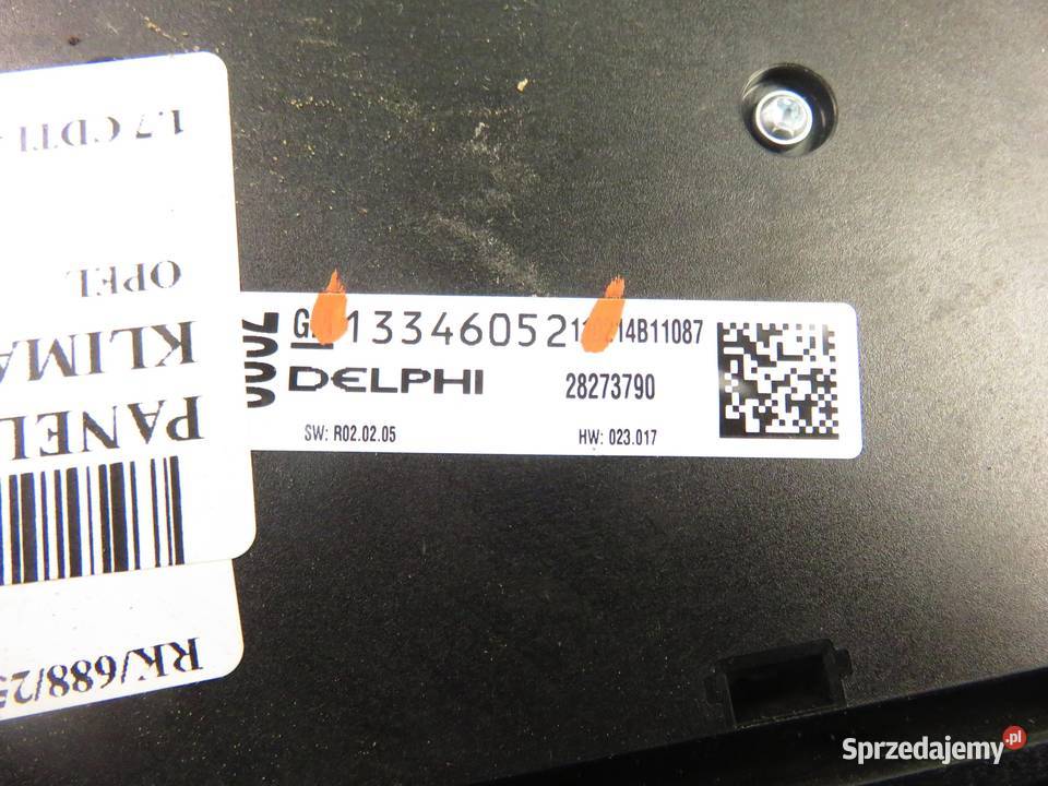 KLIMATRONIK OPEL ASTRA IV J 13346052 13346092 osobowe