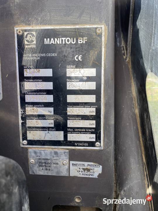 Sprzedam Ładowarkę Manitu Mlt630 Knyszyn
