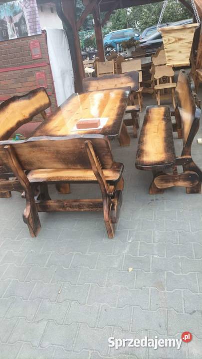 Meble ogrodowe olcha opalane drewno sprzedam
