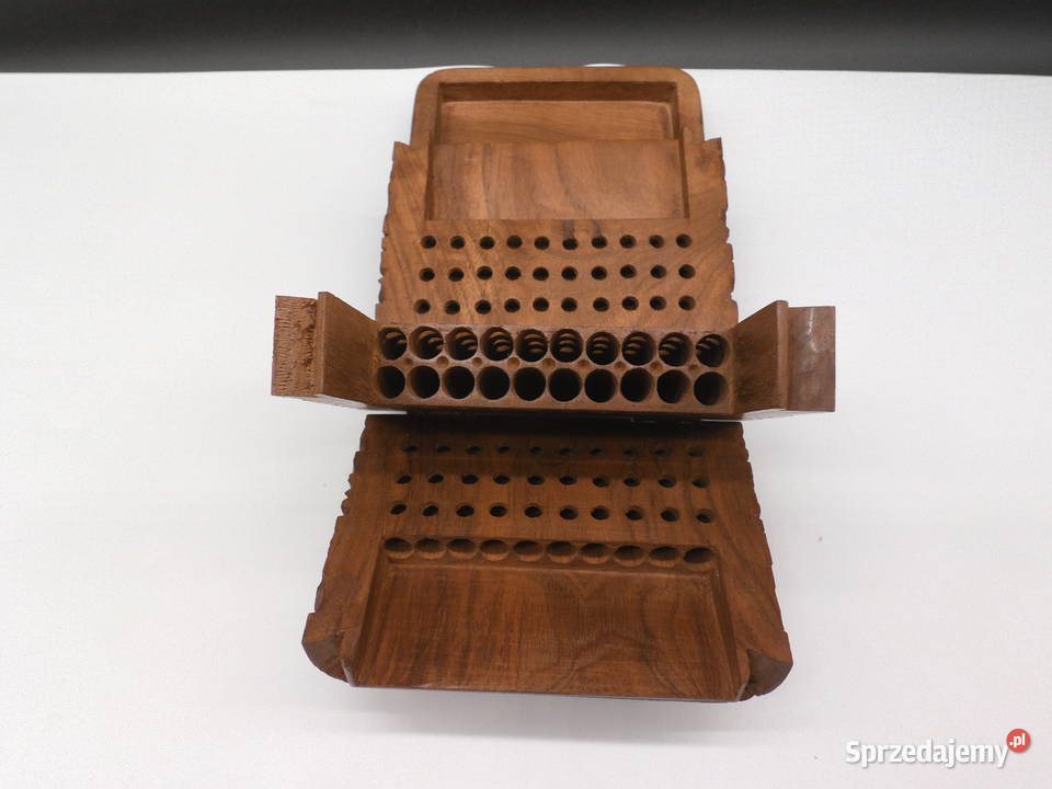 Unikalna Rzeźbiona Cigariera Humidor z Drewna wielkopolskie Raszków