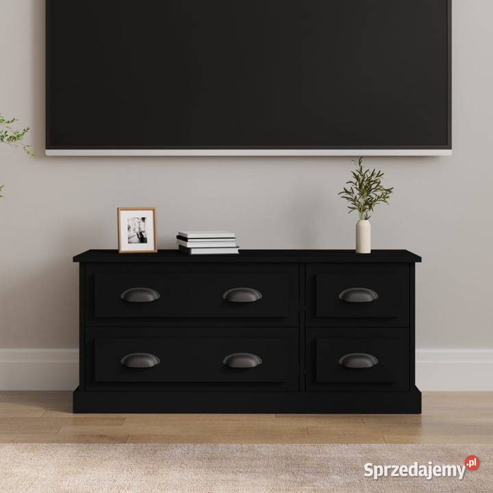 Szafka pod TV czarna 100x355x45 materiał Warszawa