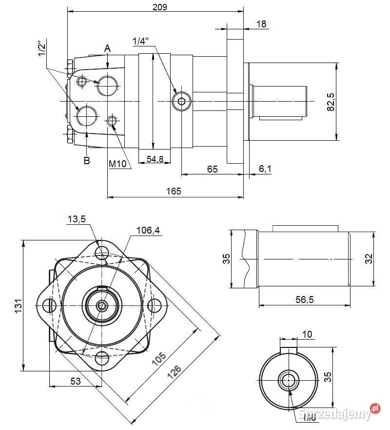 Silnik Hydrauliczny 315 3 GR3 MOCOWANIE TULEJA Solec Kujawski