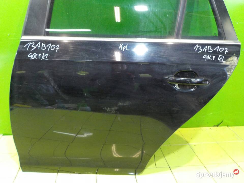 VW GOLF VI 20 TDI 09r drzwi lewe tyl kompletne Drzwi Suków