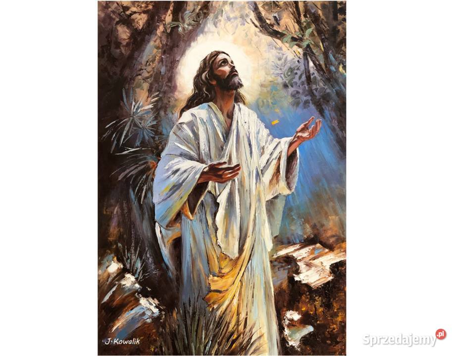 Kowalik Jezus ogród oliwny obraz olejny 70x100 Warszawa