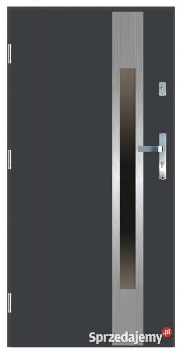 Drzwi wejściowe do domu GI22 INOX Antracyt 90 Ciemniewo