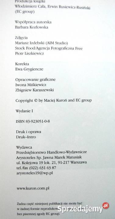 Kuchnia domowa Macieja Kuronia książka kucharska Dom i Ogród lubelskie Lublin