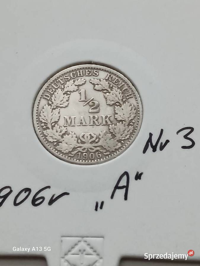 12 Marki Prusy 1906 r 3 mennica A Konin