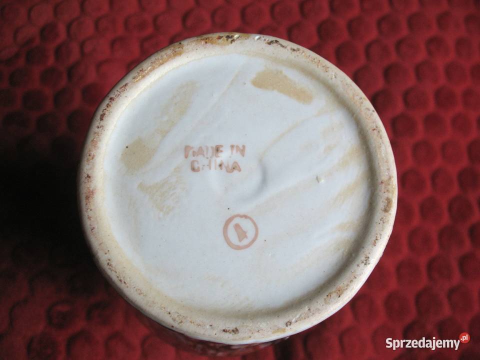 Wazon Misternie zdobiony złoty relief porcelana Siedlce