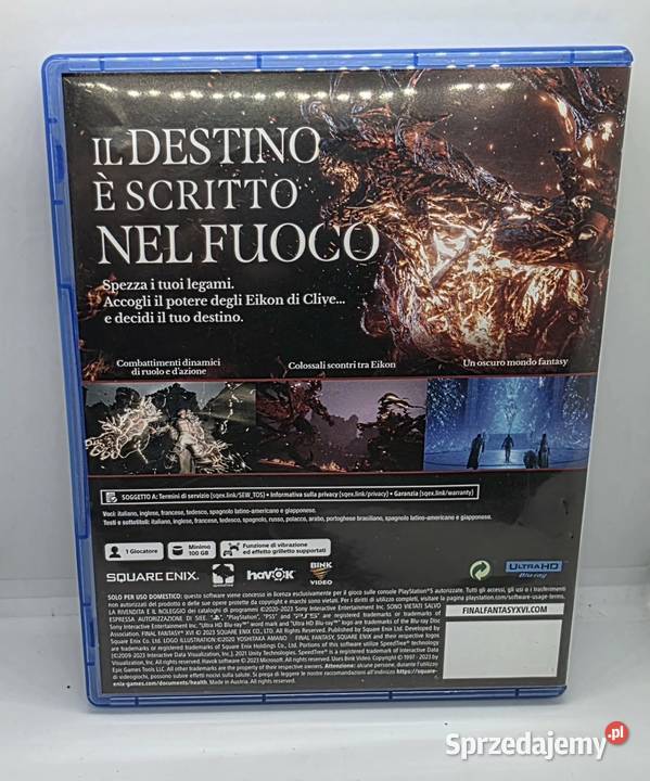 Gra Final Fantasy XVI 5 warmińsko-mazurskie Elbląg