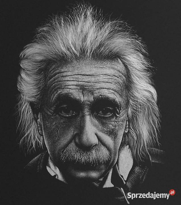 Albert Einstein Obraz ręcznie grawerowany w sprzedam