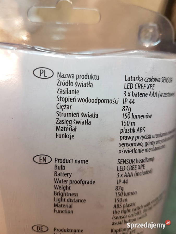Lampka Robinson czołówka z czujnikiem ruchu Mielec