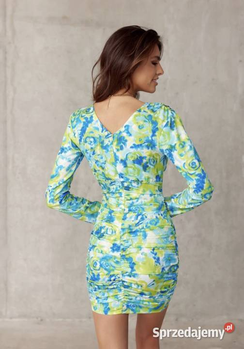 Sukienka z marszczeniem 40 długi Śliwice