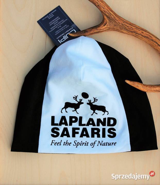 Laponia Finlandia czapka czarnobiała lekka Nakrycia głowy Lublin