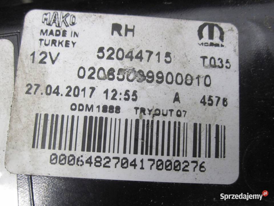 FIAT DOBLO 17r lampa prawy tył 52044715 Kielce
