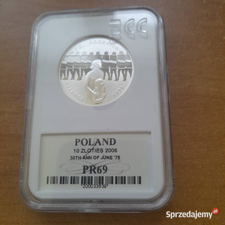 Moneta srebrna 30 rocznica Czerwca 1976 10 z Warszawa