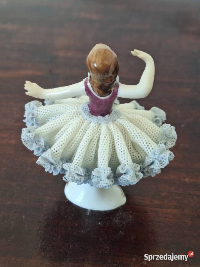 Figurka porcelanowa Dresden koronkowa dama