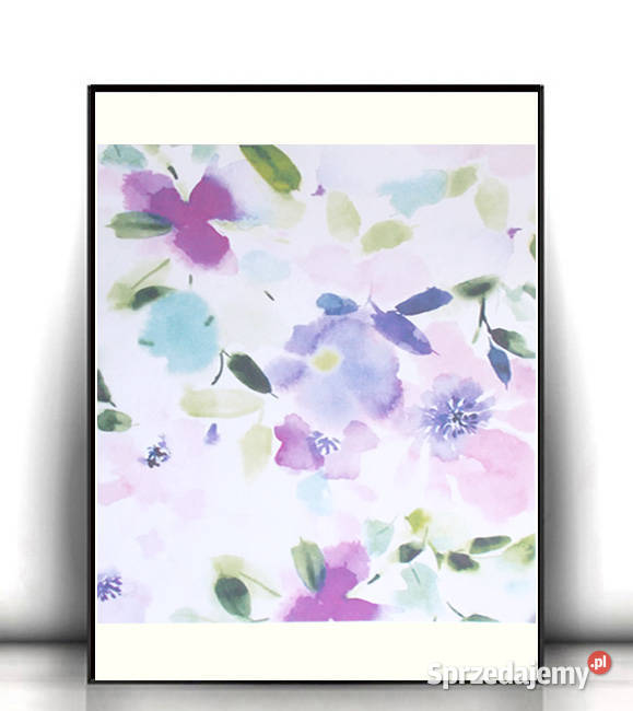 pastelowy plakat z kwiatkami mały plakat na Plakaty Białystok