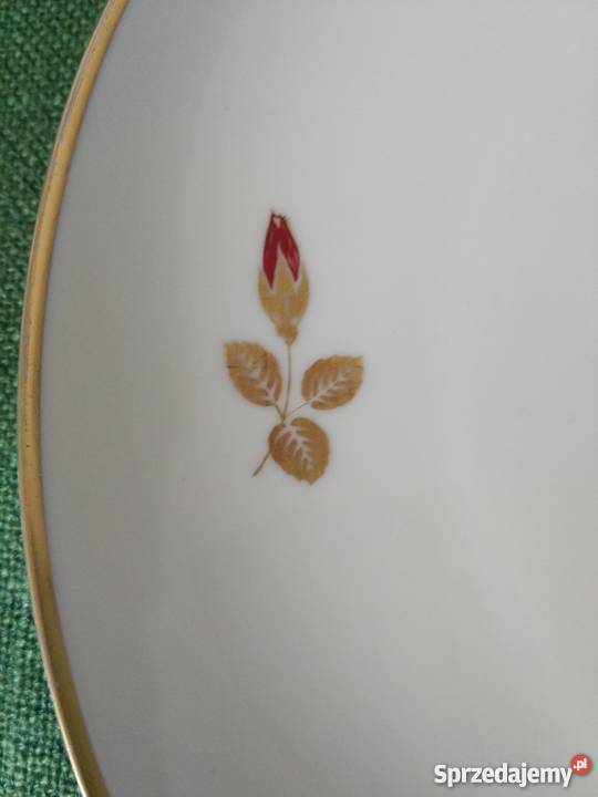 Patera talerz róża porcelana sygnowana Porcelana i szkło Ropa