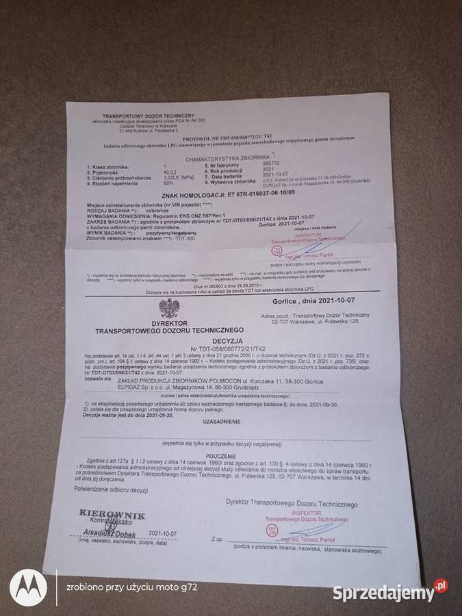 Zbiornik butla LPG 42 Skórzec