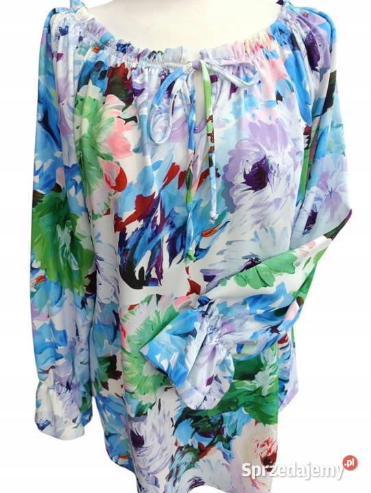 BLUZKA HISZPANKA DAMSKA KWIATOWY HIT SEZONU 42 Bluzki i koszule Wieluń